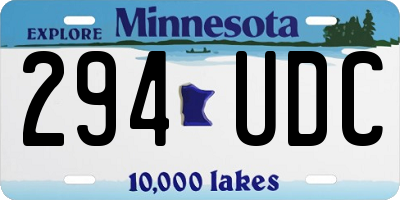 MN license plate 294UDC