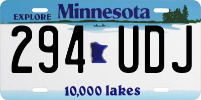 MN license plate 294UDJ