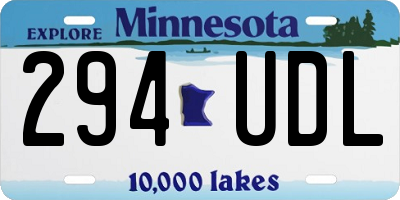 MN license plate 294UDL