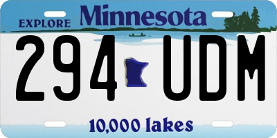 MN license plate 294UDM