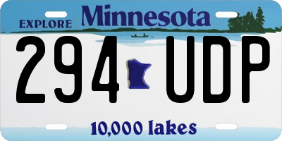 MN license plate 294UDP