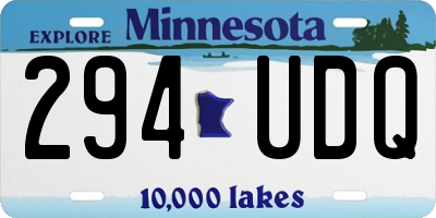 MN license plate 294UDQ