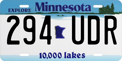 MN license plate 294UDR