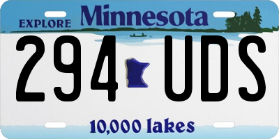 MN license plate 294UDS