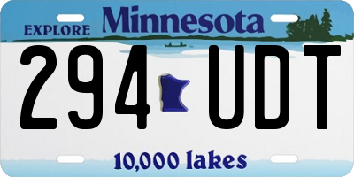 MN license plate 294UDT