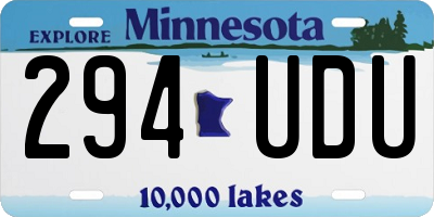 MN license plate 294UDU