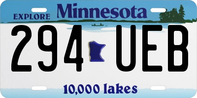 MN license plate 294UEB