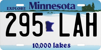 MN license plate 295LAH