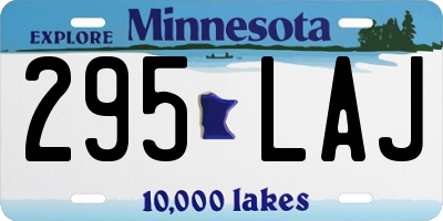 MN license plate 295LAJ