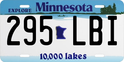 MN license plate 295LBI