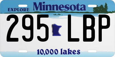 MN license plate 295LBP