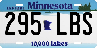 MN license plate 295LBS