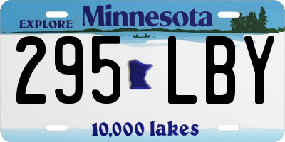 MN license plate 295LBY