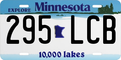 MN license plate 295LCB