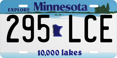 MN license plate 295LCE