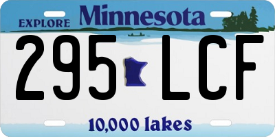 MN license plate 295LCF
