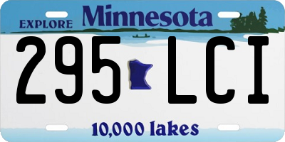 MN license plate 295LCI