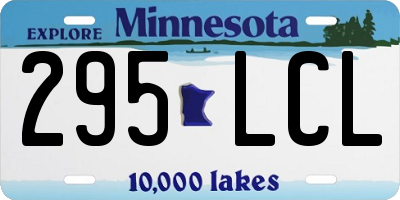 MN license plate 295LCL