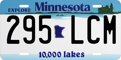 MN license plate 295LCM