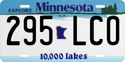 MN license plate 295LCO