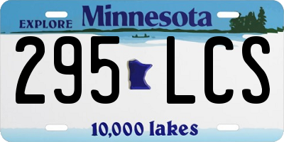 MN license plate 295LCS