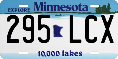 MN license plate 295LCX