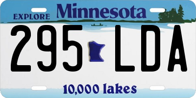 MN license plate 295LDA
