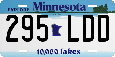 MN license plate 295LDD