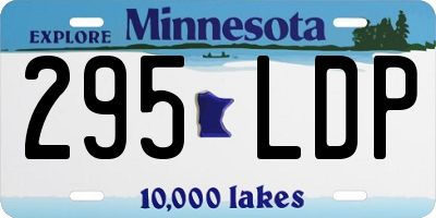 MN license plate 295LDP