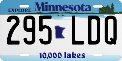 MN license plate 295LDQ