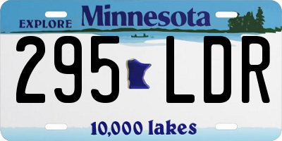 MN license plate 295LDR