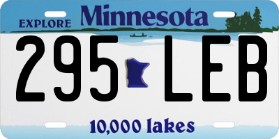 MN license plate 295LEB