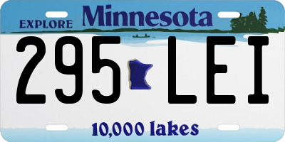 MN license plate 295LEI