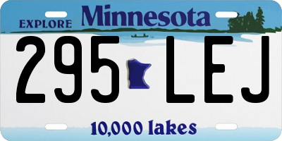 MN license plate 295LEJ