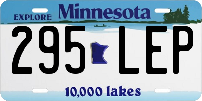 MN license plate 295LEP