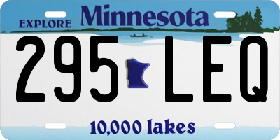 MN license plate 295LEQ