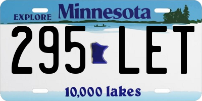MN license plate 295LET