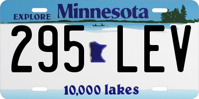 MN license plate 295LEV
