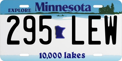 MN license plate 295LEW