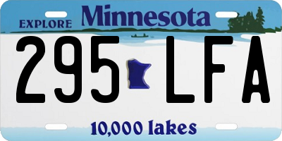 MN license plate 295LFA