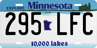 MN license plate 295LFC