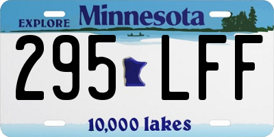 MN license plate 295LFF