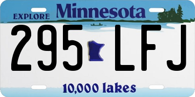 MN license plate 295LFJ