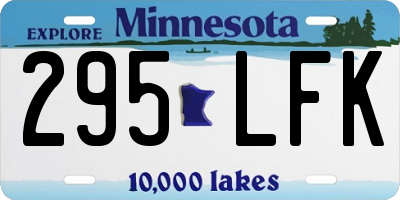 MN license plate 295LFK