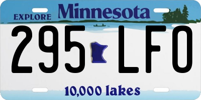 MN license plate 295LFO