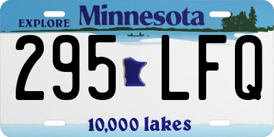 MN license plate 295LFQ