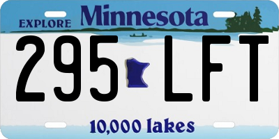 MN license plate 295LFT