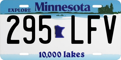 MN license plate 295LFV