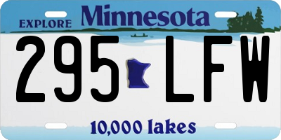 MN license plate 295LFW