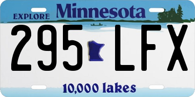 MN license plate 295LFX